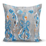 - K2302 - Realhomes  Modern Çini Temalı Dijital Baskılı Modern Yastık Kılıfı Realhomes