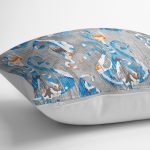 - K2302-3 - Realhomes  Modern Çini Temalı Dijital Baskılı Modern Yastık Kılıfı Realhomes