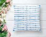 Mavi Çizgi Desenli Dijital Baskılı Dekoratif Yastık Kılıfı Realhomes