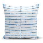 Mavi Çizgi Desenli Dijital Baskılı Dekoratif Yastık Kılıfı Realhomes
