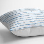 Mavi Çizgi Desenli Dijital Baskılı Dekoratif Yastık Kılıfı Realhomes
