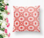 Turuncu Damask Motifli Dijital Baskılı Modern Yastık Kılıfı Realhomes