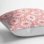 Turuncu Damask Motifli Dijital Baskılı Modern Yastık Kılıfı Realhomes