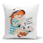 - K2328 - Realhomes Living The Dream Yazılı Modern Yastık Kılıfı Realhomes