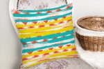 - K2338-2 - Realhomes  Renkli Geometrik Desenler Temalı Dekoratif Yastık Kırlent Kılıfı Realhomes