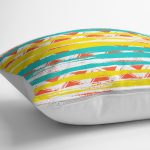 - K2338-3 - Realhomes  Renkli Geometrik Desenler Temalı Dekoratif Yastık Kırlent Kılıfı Realhomes