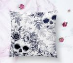 - K2348-1 - Realhomes  Kurukafa ve Çiçekler Motifli Dekoratif Yastık Kırlent Kılıfı Realhomes