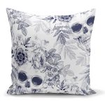 - K2348 - Realhomes  Kurukafa ve Çiçekler Motifli Dekoratif Yastık Kırlent Kılıfı Realhomes