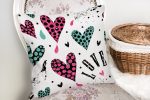 - K2355-2 - Realhomes Kalpli Love Desenli Dekoratif Yastık Kırlent Kılıfı Realhomes