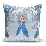 Sindirella Prenses Baskılı Dijital Baskılı Yastık Kırlent Kılıfı Realhomes
