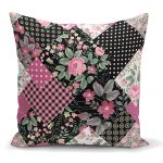 - K2366 - Realhomes Desenli Kareler Temalı Dijital Baskılı Dekoratif Yastık Kırlent Kılıfı Realhomes