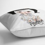 - K2368-3 - Realhomes Fashion Girl Dijital Baskılı Yastık Kırlent Kılıfı Realhomes