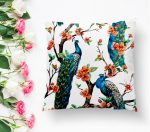 Tavuz Kuşu Baskılı Dijital Yastık Kırlent Kılıfı Realhomes