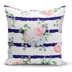 - K2377 - Realhomes Gül Demeti Desenli Dijital Baskılı Yastık Kırlent Kılıfı Realhomes