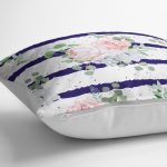 - K2377-3 - Realhomes Gül Demeti Desenli Dijital Baskılı Yastık Kırlent Kılıfı Realhomes