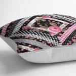 - K2404-3 - Realhomes Kare Puan Çizimli Dekoratif Dijital Baskılı Kırlent Kılıfı Realhomes