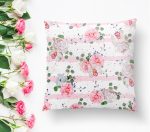 - K2405-1 - Realhomes Pudra Beyaz Yatay Temalı Dijital Baskılı Yastık Kırlent Kılıfı Realhomes