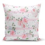 - K2405 - Realhomes Pudra Beyaz Yatay Temalı Dijital Baskılı Yastık Kırlent Kılıfı Realhomes