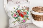 Demet Çiçek Dijital Baskılı Yastık Kırlent Kılıfı Realhomes