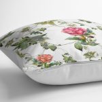 - K2414-3 - Realhomes  Haki Yeşili Kavaniçe Desenli Dijital Baskılı Yastık Kırlent Kılıfı Realhomes