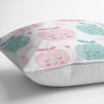 Renkli Elmalar Dijital Baskılı Yastık Kırlent Kılıfı Realhomes