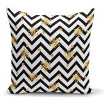 - K2428 - Realhomes Kar Tanesi Motifli Zigzag Temalı Dijital Baskılı Yastık Kırlent Kılıfı Realhomes