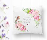 Kuş Motifli A True Love Story Never Ends Renkli Modern Yastık Kırlent Kılıfı Realhomes