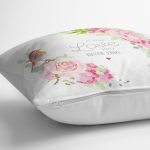 Kuş Motifli A True Love Story Never Ends Renkli Modern Yastık Kırlent Kılıfı Realhomes