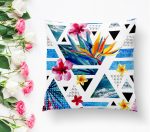 - K2436-1 - Realhomes Siyah Puanlı Ogea Desenli Dekoratif Yastık Kırlent Kılıfı Realhomes