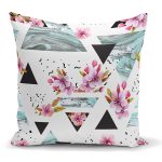 - K2439 - Realhomes  Düzensiz Geometrik Şekiller Dijital Baskılı Yastık Kılıfı Realhomes