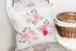 - K2443-2 - Realhomes Üçlü Kavaniçe Çiçek Desenli Dijital Baskılı Yastık Kırlent Kılıfı Realhomes
