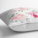 - K2443-3 - Realhomes Üçlü Kavaniçe Çiçek Desenli Dijital Baskılı Yastık Kırlent Kılıfı Realhomes