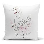 - K2452 - Realhomes Beatiful Ördek Baskılı Modern Yastık Kırlent Kılıfı Realhomes