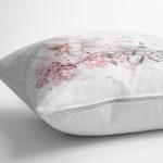 - K2456-3 - Realhomes Ogea Çiçek Temalı Yaprak Çizimi Kırlent Kılıfı Realhomes