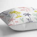 Sarı Lacivert Günbatımı Temalı Modern Dijital Baskılı Yastık Kılıfı Realhomes