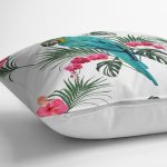 Mavi Papağan Dijital Baskılı Yastık Kırlent Kılıfı Realhomes