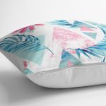 - K2474-3 - Realhomes  Palmiye Desenli Geometrik Şekiller Dekoratif Yastık Kılıfı Realhomes