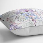 Mavi-Mor Renk İşleyen Çarklar Motifli Dekoratif Yastık Kırlent Kılıfı Realhomes