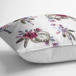 - K2503-3 - Realhomes Cep Saati Çizimli Anahtar Motifli Dijital Baskılı Yastık Kırlent Kılıfı Realhomes