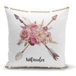 Çapraz Ok Motifli Dijital Baskılı Yastık Kırlent Kılıfı Realhomes