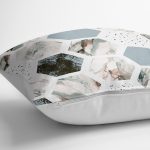 Hava Durumu Temalı Bal Peteği Motifli Dijital Baskılı Yastık Kırlent Kılıfı Realhomes