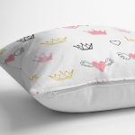 - K2526-3 - Realhomes Kanatlı Kalp Desenli Love Motifli Yastık Kılıfı Realhomes