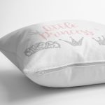 Üçlü Kral Tacı Baskılı Dekoratif Yastık Kırlent Kılıfı Realhomes