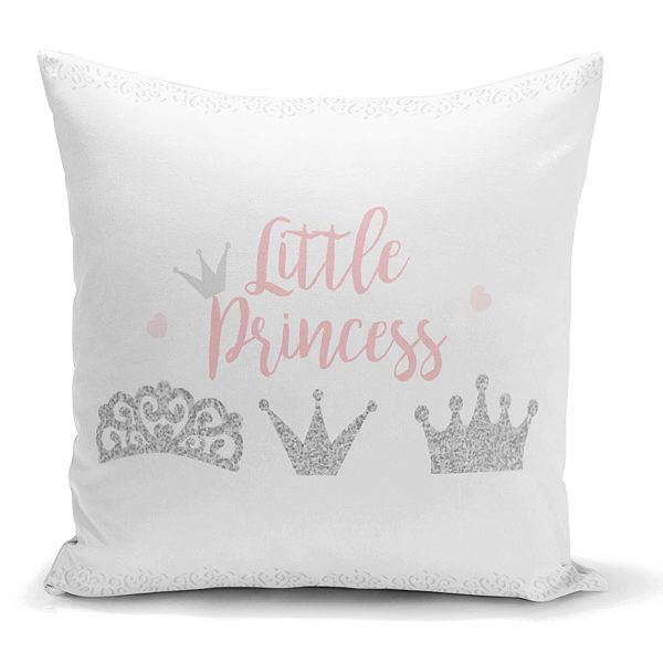 Üçlü Kral Tacı Baskılı Dekoratif Yastık Kırlent Kılıfı Realhomes