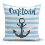 - K2543 - Realhomes Denizci Motifli Dijital Baskılı Yastık Kırlent Kılıfı Realhomes