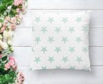 - K2546-1 - Realhomes Bulut Mavi Yıldız Dekoratif Yastık Kırlent Kılıfı Realhomes