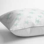 - K2546-3 - Realhomes Bulut Mavi Yıldız Dekoratif Yastık Kırlent Kılıfı Realhomes