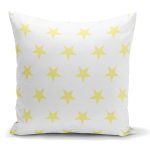 - K2548 - Realhomes Sarı Yıldız Dekoratif Yastık Kırlent Kılıfı Realhomes