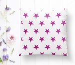 Eflatun Yıldız Desenli Modern Dijital Baskılı Yastık Kılıfı Realhomes