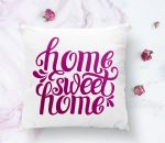 - K2562-1 - Realhomes  Eflatun Home Sweet Home Dijital Baskılı Yastık Kırlent Kılıfı Realhomes